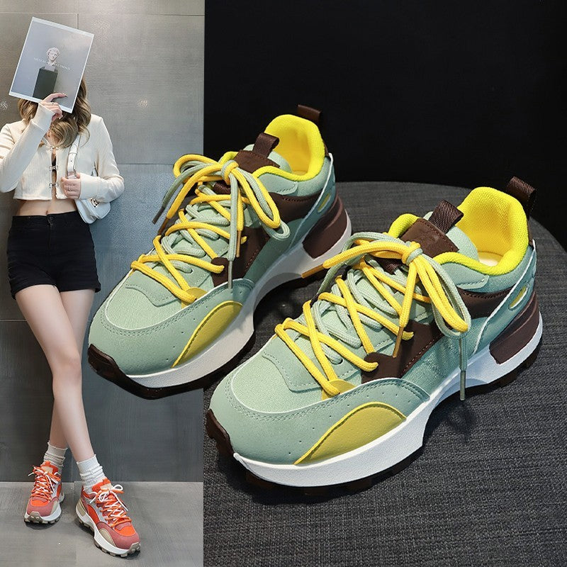Retro Style Lightweight Platform Sneakers for Women – Street Comfort Edition