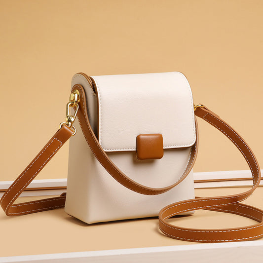 Mini Textured Crossbody bag-beige