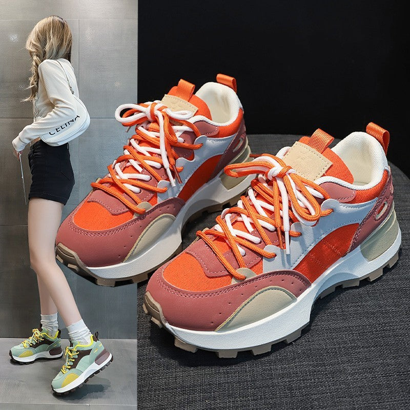 Retro Style Lightweight Platform Sneakers for Women – Street Comfort Edition