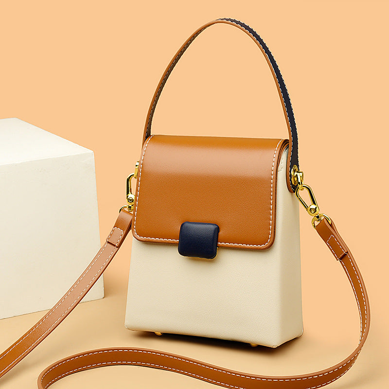 Mini Textured Crossbody bag-beige